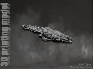 The pendant is alien 3D Print Model