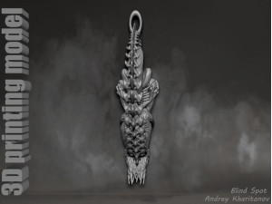 The pendant is alien 3D 프린트 모델