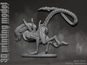 Alien dog 3D Print Model