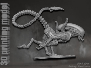 Alien dog 3D Print Model