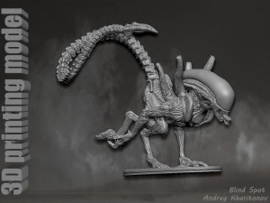 Alien dog 3D Print Model
