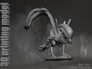 Alien dog 3D Print Model