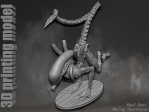 Alien dog 3D Print Model
