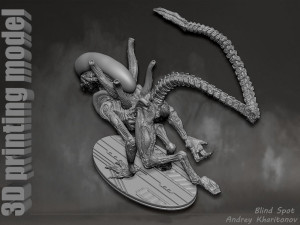 Alien dog 3D Print Model