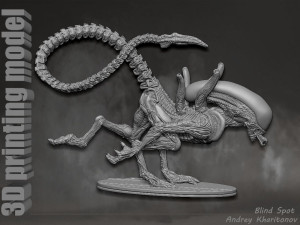 Alien dog 3D Print Model