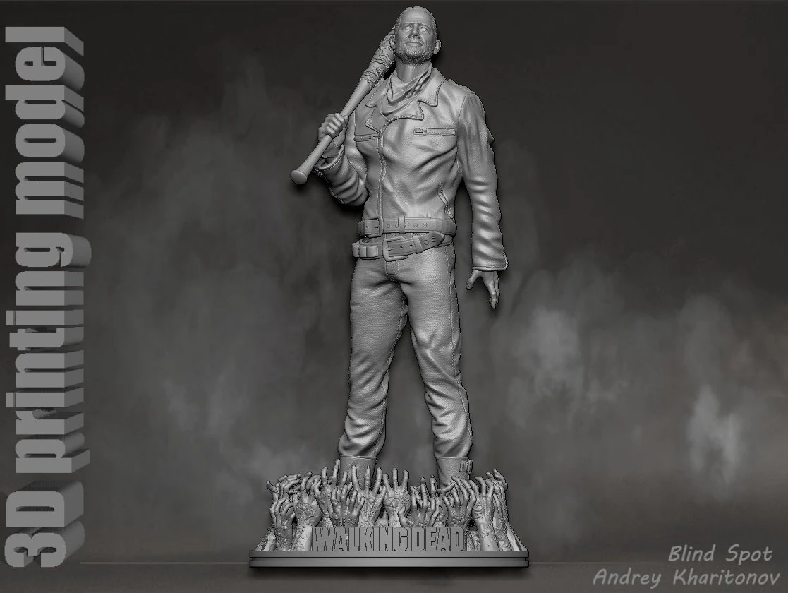 The Walking dead Negan 3D Print Model .c4d .max .obj .3ds .fbx .stl .blend