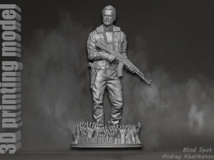 The Walking dead Rick Grimes Modèles 3D en vedette