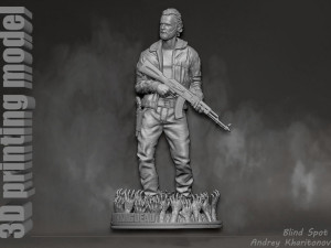 The Walking dead Rick Grimes Modèles 3D en vedette