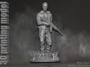 The Walking dead Rick Grimes Modèles 3D en vedette