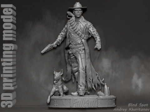 Ghoul Fallout 3D-Druckmodell