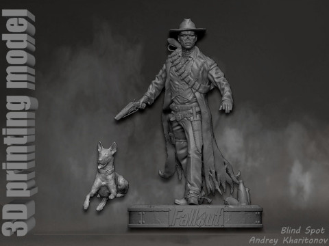 Ghoul Fallout 3D-Druckmodell