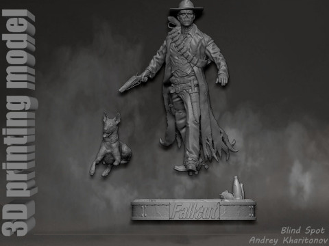 Ghoul Fallout 3D-Druckmodell