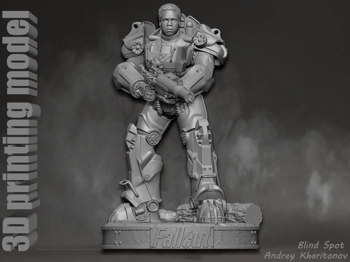 Maximus Fallout 3D Print Model .c4d .max .obj .3ds .fbx .stl .blend 
