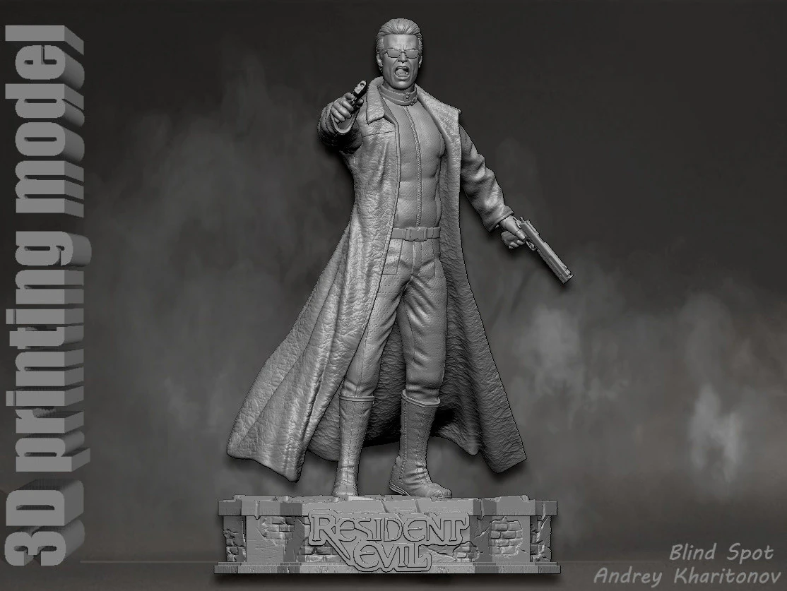 Albert Wesker Resident Evil 3D Print Model .c4d .max .obj .3ds .fbx .stl .blend 