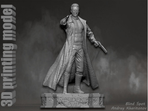 Albert Wesker Resident Evil 3Dプリントモデル