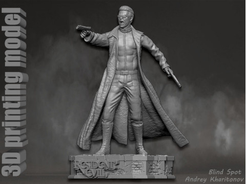 Albert Wesker Resident Evil 3D 打印模型