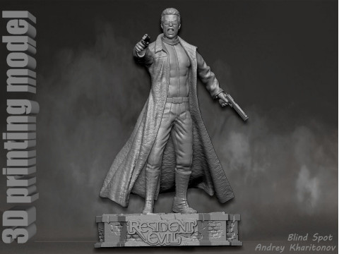 Albert Wesker Resident Evil 3D 打印模型