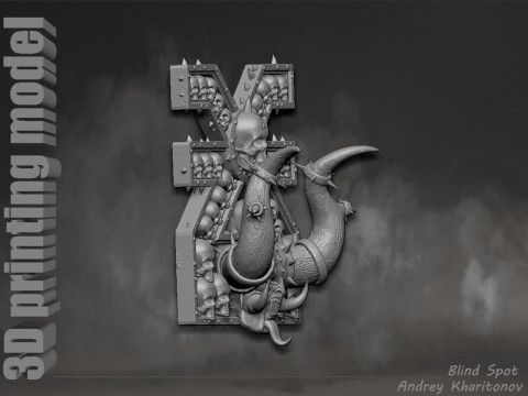 Khorne symbol pano Modèles 3D en vedette