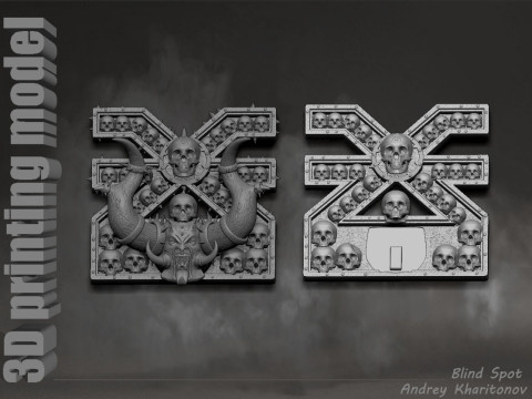 Khorne symbol pano Modèles 3D en vedette