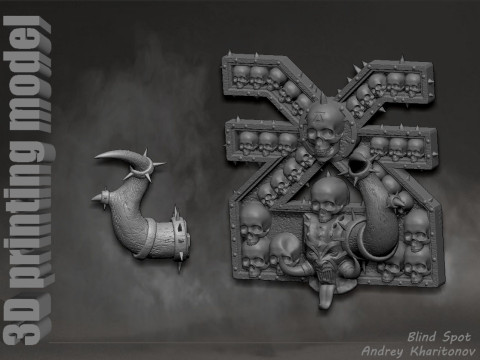Khorne symbol pano Modèles 3D en vedette