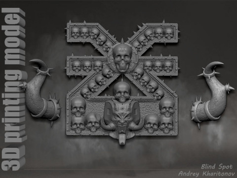 Khorne symbol pano Modèles 3D en vedette