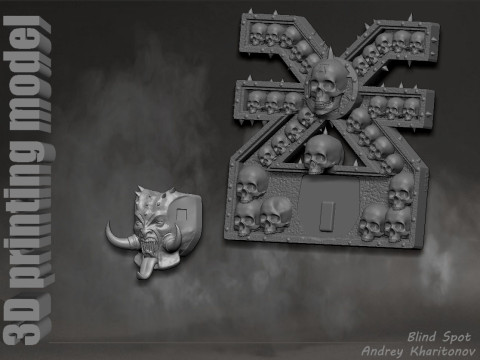 Khorne symbol pano Modèles 3D en vedette