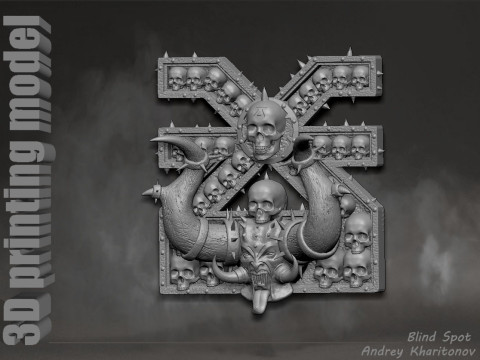 Khorne symbol pano Modèles 3D en vedette