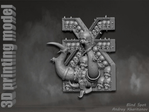 Khorne symbol pano Modèles 3D en vedette
