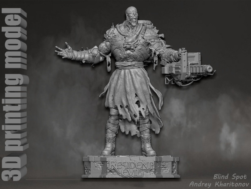 Nemesis Resident Evil 3D Print Model .c4d .max .obj .3ds .fbx .stl .blend