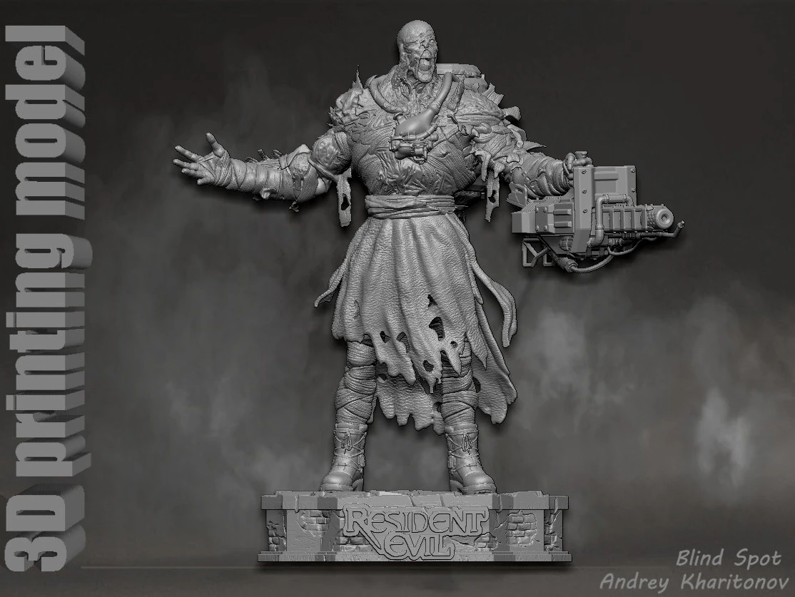 Nemesis Resident Evil 3D Print Model .c4d .max .obj .3ds .fbx .stl .blend 