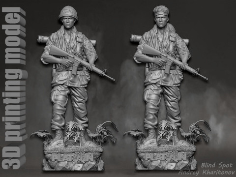Platoon Chris Taylor 3D-printmodel