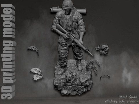 Platoon Chris Taylor 3D-printmodel