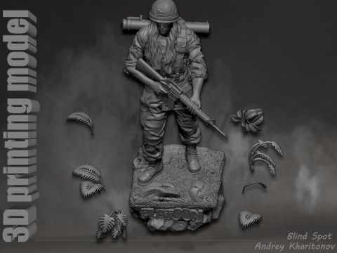 Platoon Chris Taylor 3D-printmodel
