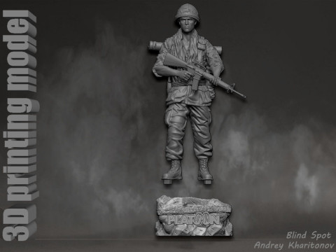 Platoon Chris Taylor 3D-printmodel