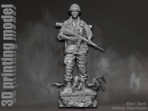 Platoon Chris Taylor 3D Print Model