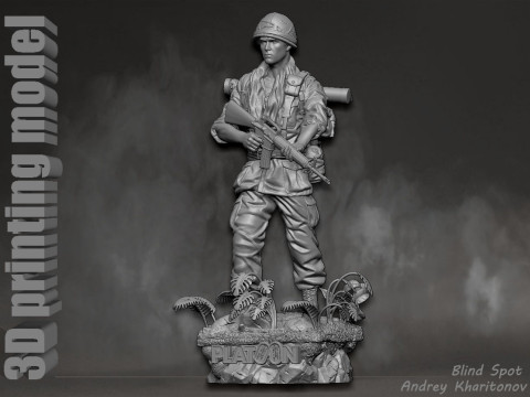 Platoon Chris Taylor 3D-printmodel