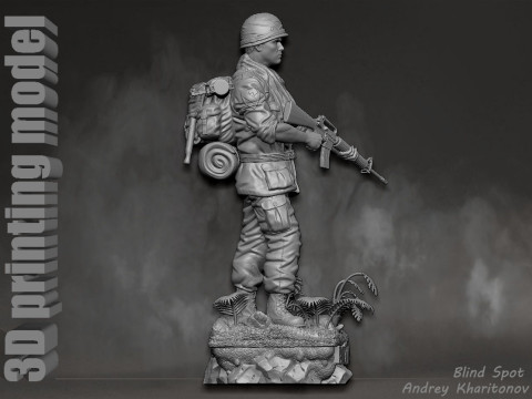 Platoon Chris Taylor 3D-printmodel