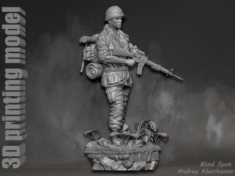 Platoon Chris Taylor 3D-printmodel