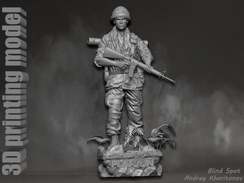 Platoon Chris Taylor 3D-printmodel
