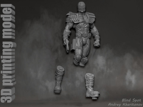Judge Dredd 3D-printmodel