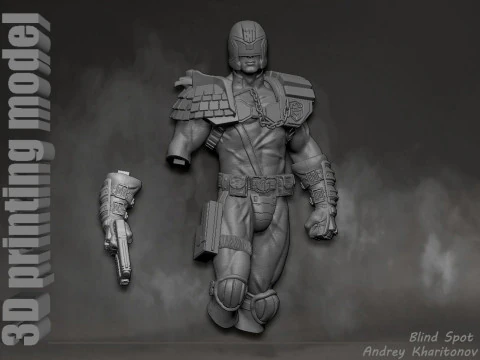 Judge Dredd 3D Print Model