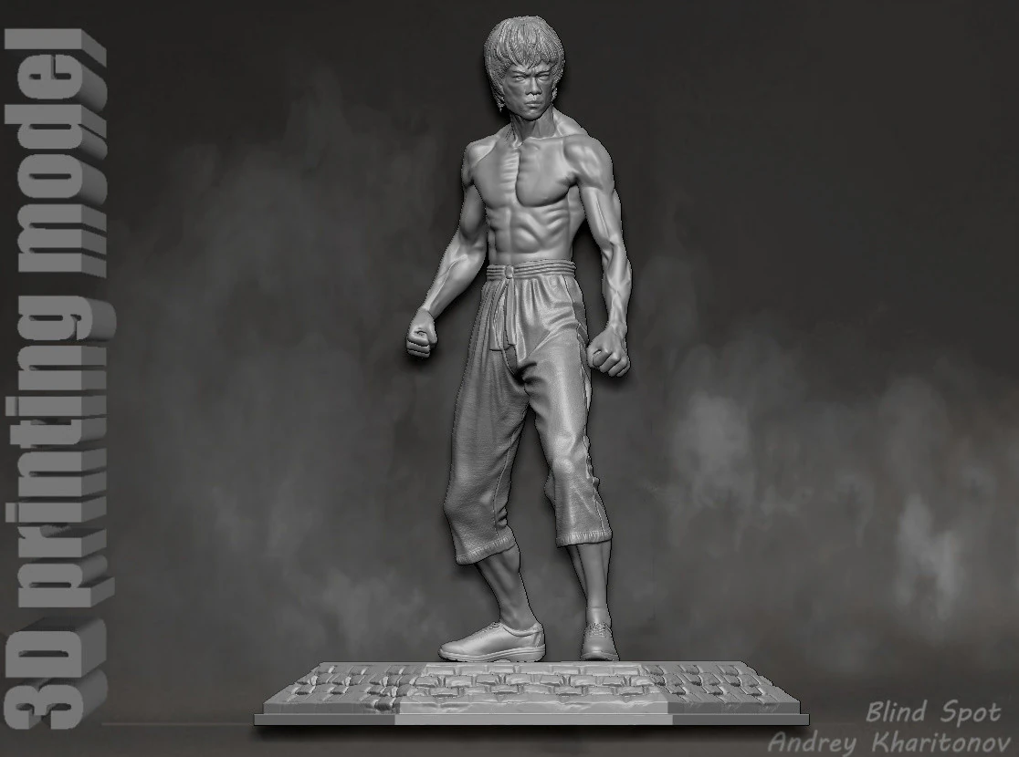 Bruce Lee 3D Print Model .c4d .max .obj .3ds .fbx .stl .blend 