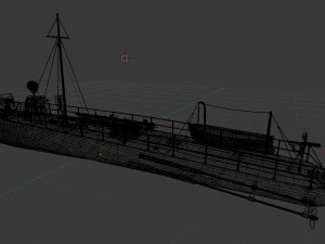 mine boat 3D Model