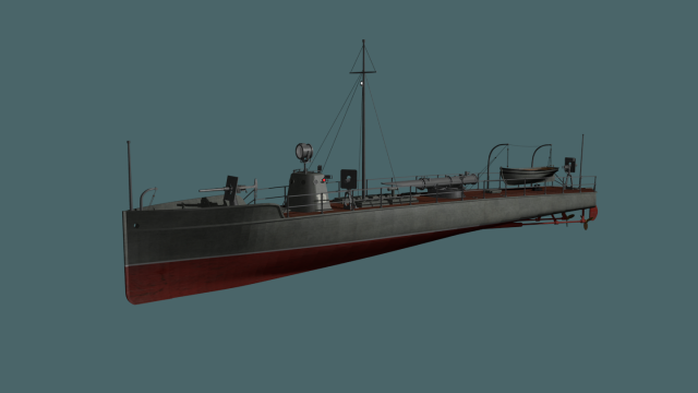mine boat Modello 3D .c4d .max .obj .3ds .fbx .stl .blend 