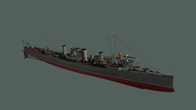 destroyer sokol 3D Model .c4d .max .obj .3ds .fbx .stl .blend 