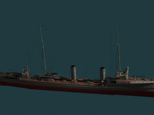 cacciatorpediniere sparatutto siberiano Modello 3D