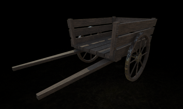medieval cart Model 3D .c4d .max .obj .3ds .fbx .stl .blend 