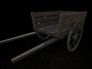 gerobak abad pertengahan Model 3D
