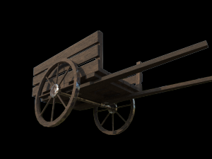 medieval cart Model 3D