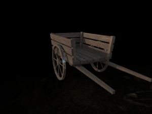 medieval cart Model 3D